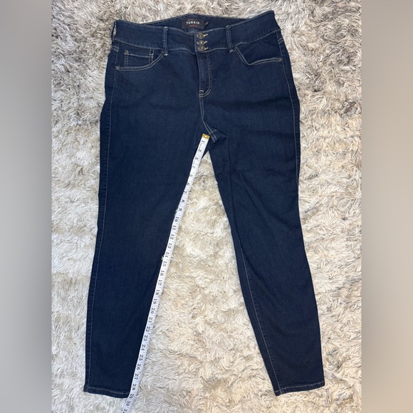 Torrid Women's Tall Dark Blue Jeggings - Picture 2 of 12